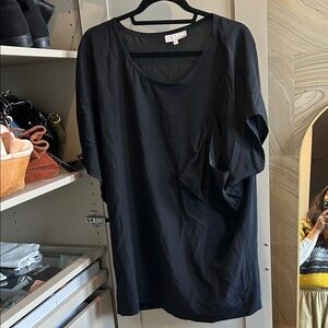 C / Fan elegant oversized mini dress